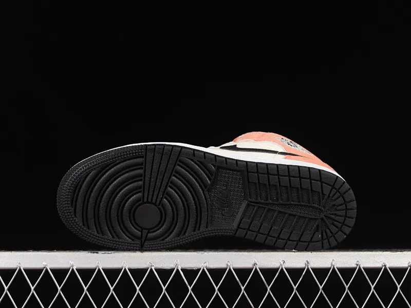 All categories Air Jordan Jordan series basketball shoes Air Jordan 1 High G version pure original Air Jordan 1 Mid GS "Orange Suede" AJ1 Joe 1 orange suede mid-top basketball shoes DV1336-800